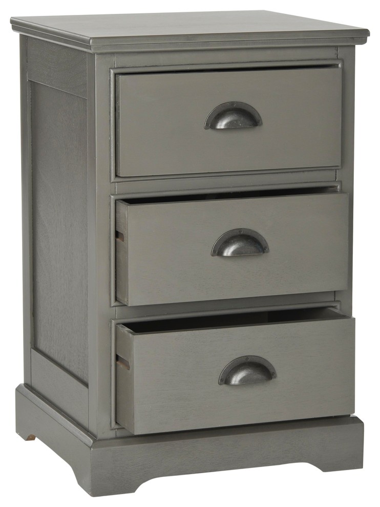 Safavieh Griffin 3 Drawer Side Table   Transitional   Side Tables And End Tables   by Safavieh  Houzz