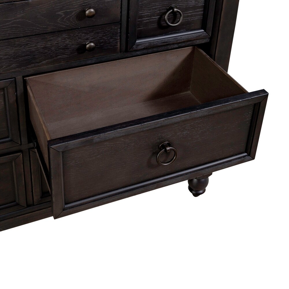 Americana Farmhouse Black 12 Drawer Chesser