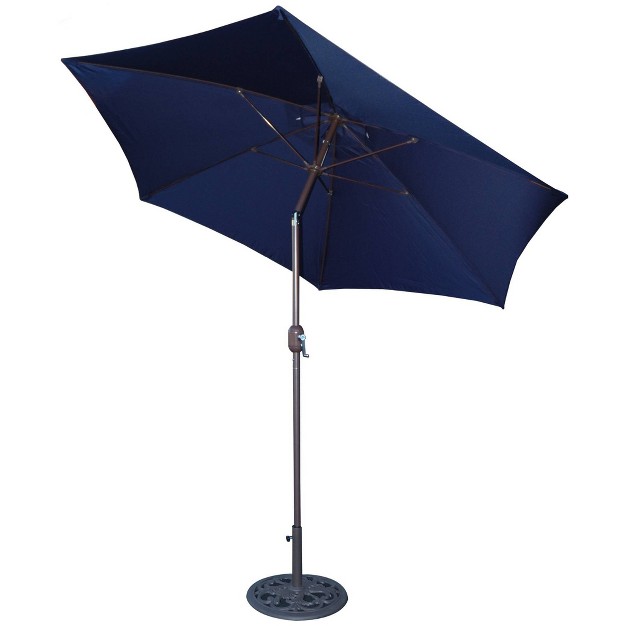 9 x27 X 5 x27 Aluminum Bronze Umbrella Navy Blue Tropishade