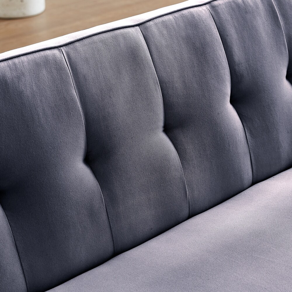 Chesterfield Loveseat Sleeper Folding Sofa Bed Button Tufted Couch