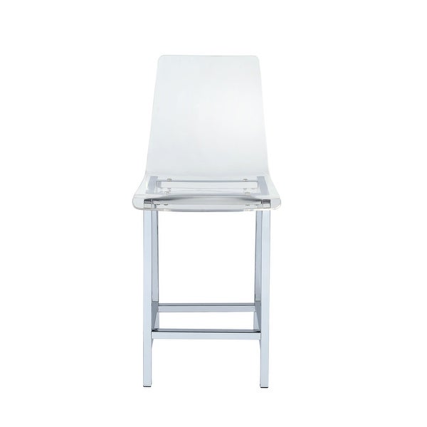 Alba Clear and Chrome Stools (Set of 2)