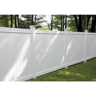 Barrette Outdoor Living Bryce 6 ft. H x 8 ft. W White Vinyl Un-Assembled Fence Panel 73014727