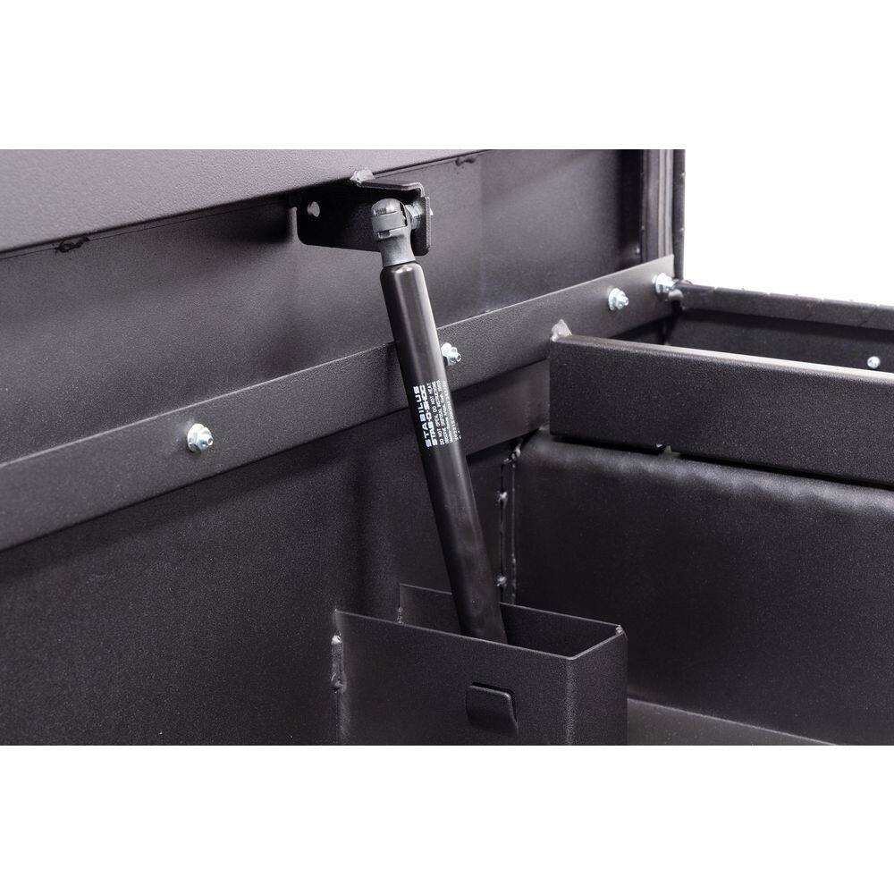 Weather Guard 62.5 in. Matte Black Aluminum Compact Low Profile Crossover Truck Tool Box 131-52-03