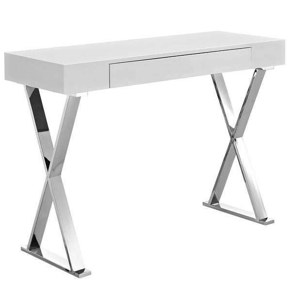 Durable Fiberboard Console Table， White