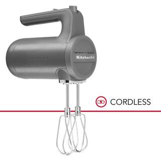 KitchenAid Cordless 7-Speed Charcoal Grey Hand Mixer KHMB732DG