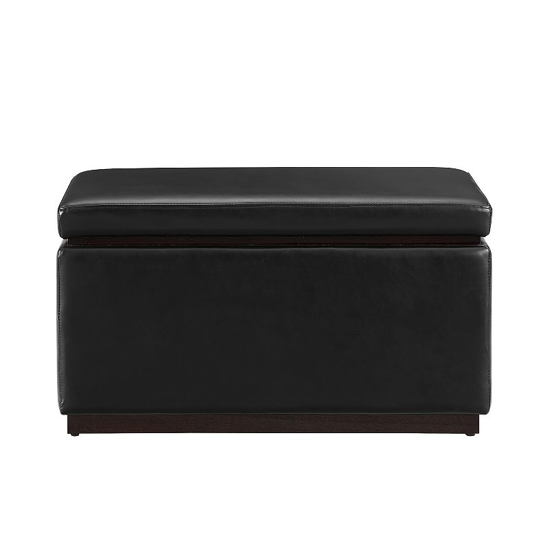 Linon Blanche Rectangle Storage Ottoman