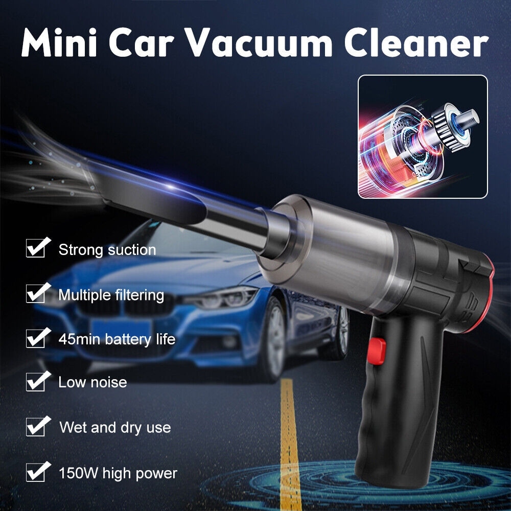 150W Powerful Mini Car Vacuum Cleaner Strong Suction