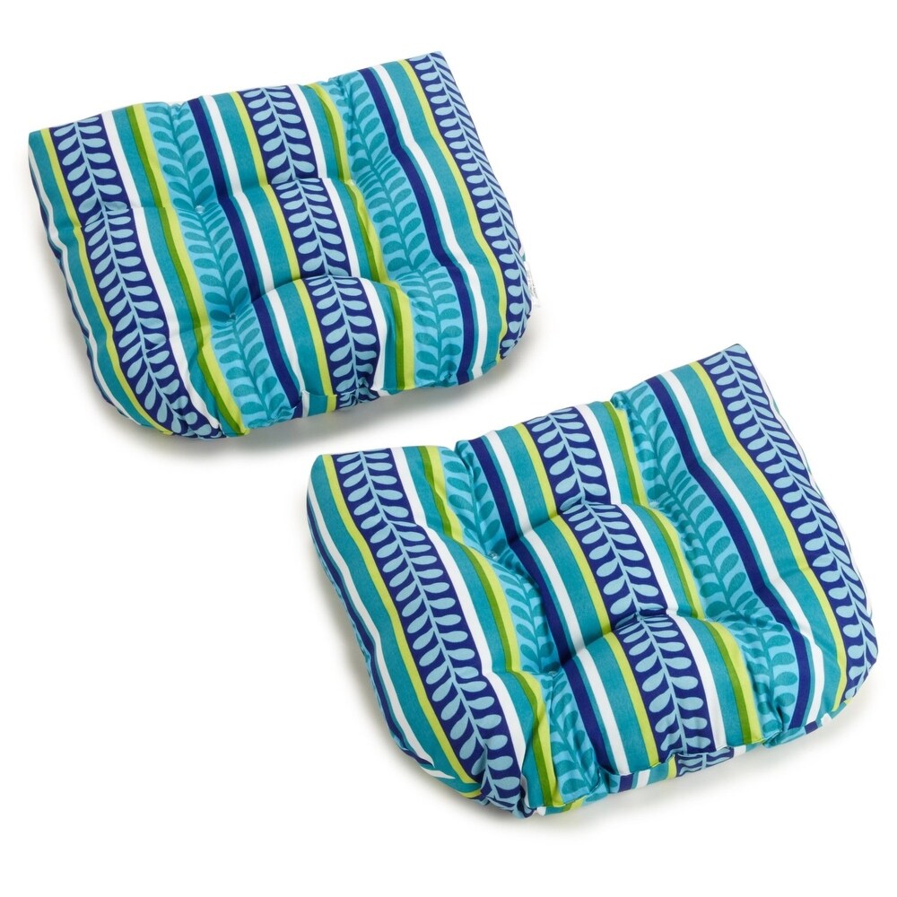 19 inch Rounded Back Indoor/Outdoor Chair Cushions (Set of 2)   19\