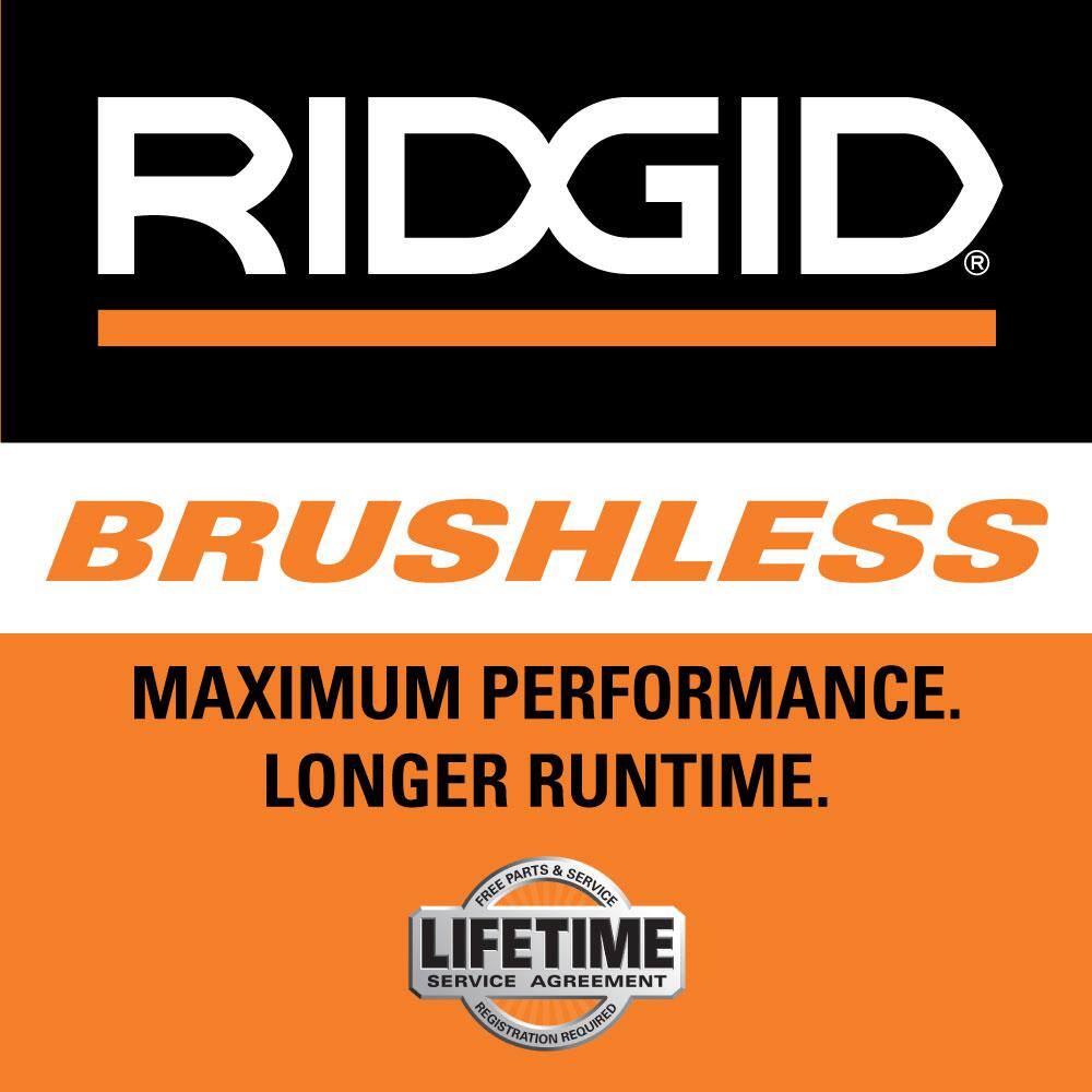 RIDGID 18V MAX Output 4.0 Ah 2.0 Ah Batteries and Charger with FREE 18V Brushless 12 in. High Torque Hammer DrillDriver AC8400240SB-R861152B