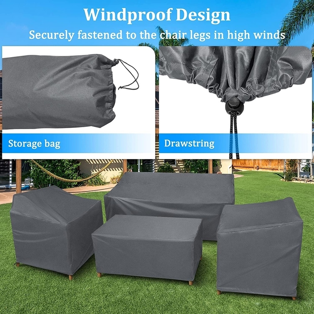 Outdoor Patio Furniture Covers 4 Piece Set Furniture Cover Waterproof