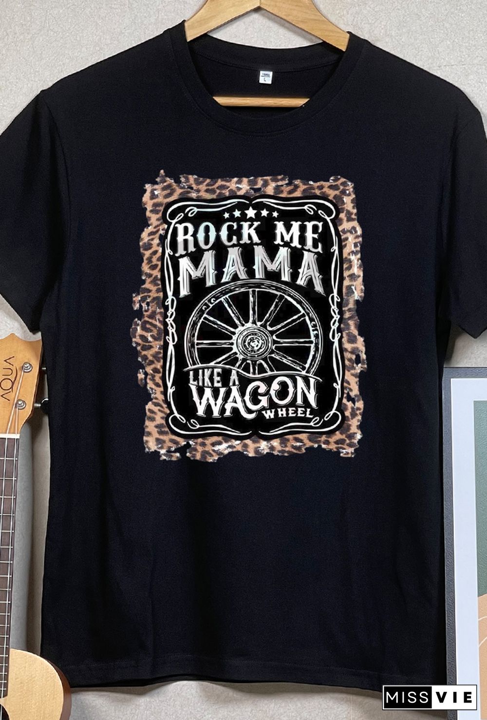 Rock Me MaMa Printed Tees for Women Wholesale Short Sleeve T shirts Top