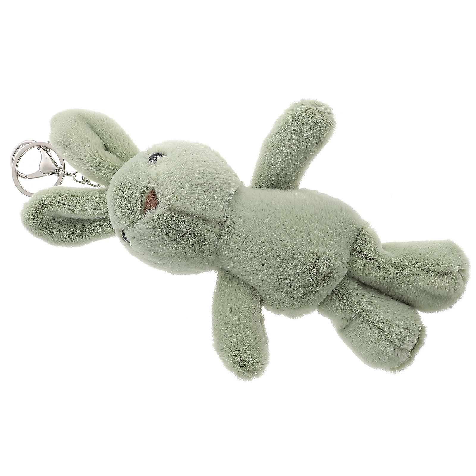 1pc Plush Rabbit Decorative Keychains Adorable Keyring Pendant Bag Pendants