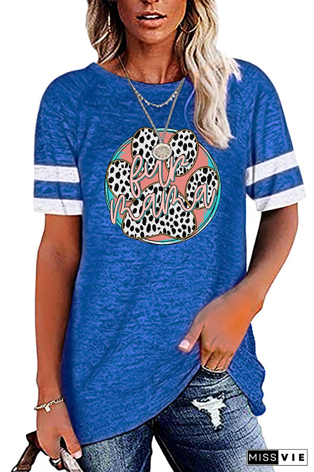 Fur Mama Short Sleeves Graphic Tees Wholesale