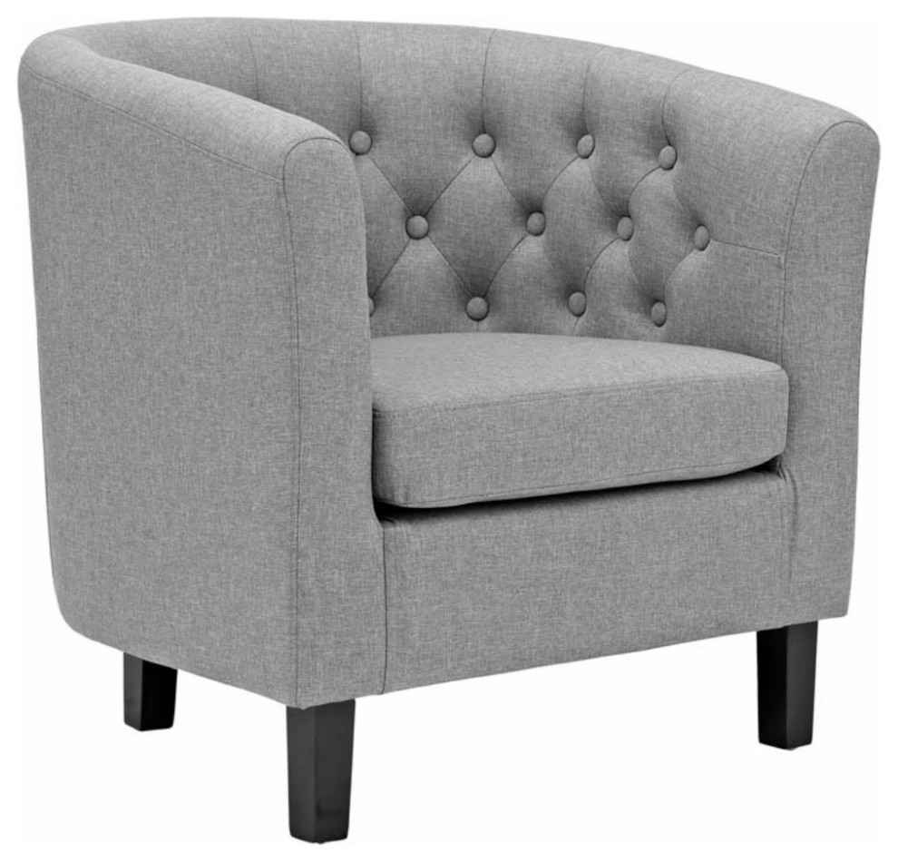 Prospect Upholstered Armchair Light Gray   Armchairs And Accent Chairs   by Dot  ampBo  Houzz