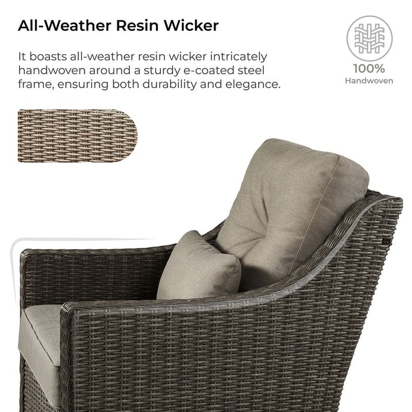 Murphy Outdoor Wicker Patio Furniture Swivel Glider Chair