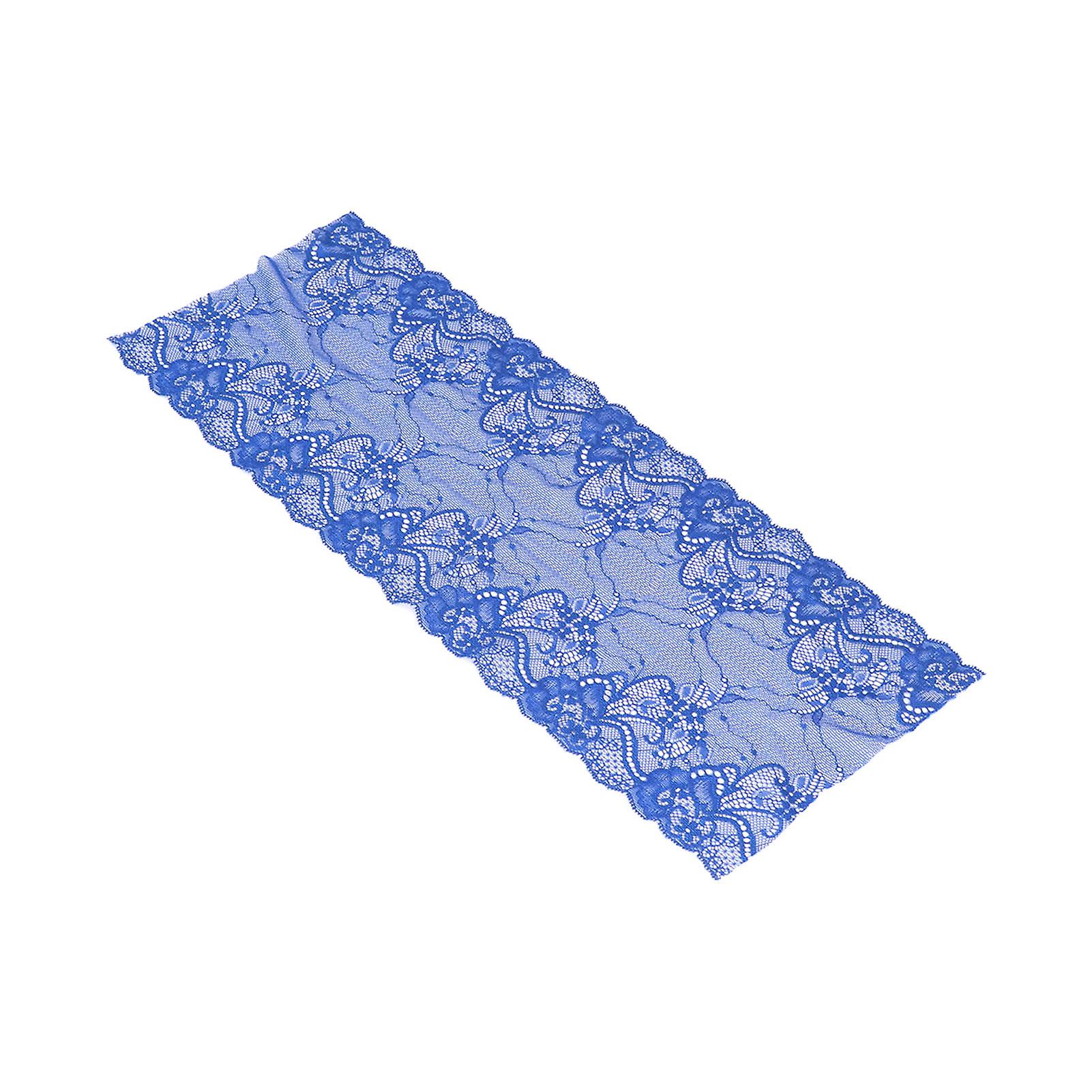 Lace Ribbon 19cm Wide 10 Yards Good Elasticity Safe Use Simple Operation Add Elegance Clothing Accessoriesblue