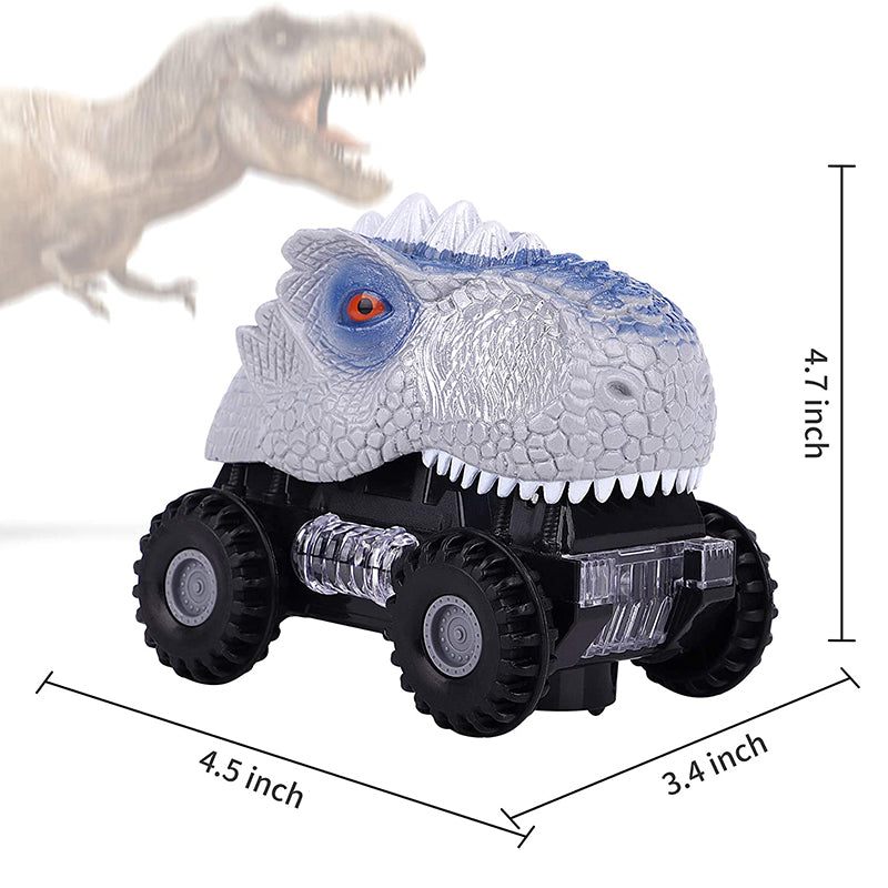 Cooltop Pull Back Cars with  LED and Sound for Kid 3-12 Years Old，  Dinosaur Vehicles Kid-Handled Car Gifts Toys for Christmas， Birthday Gift