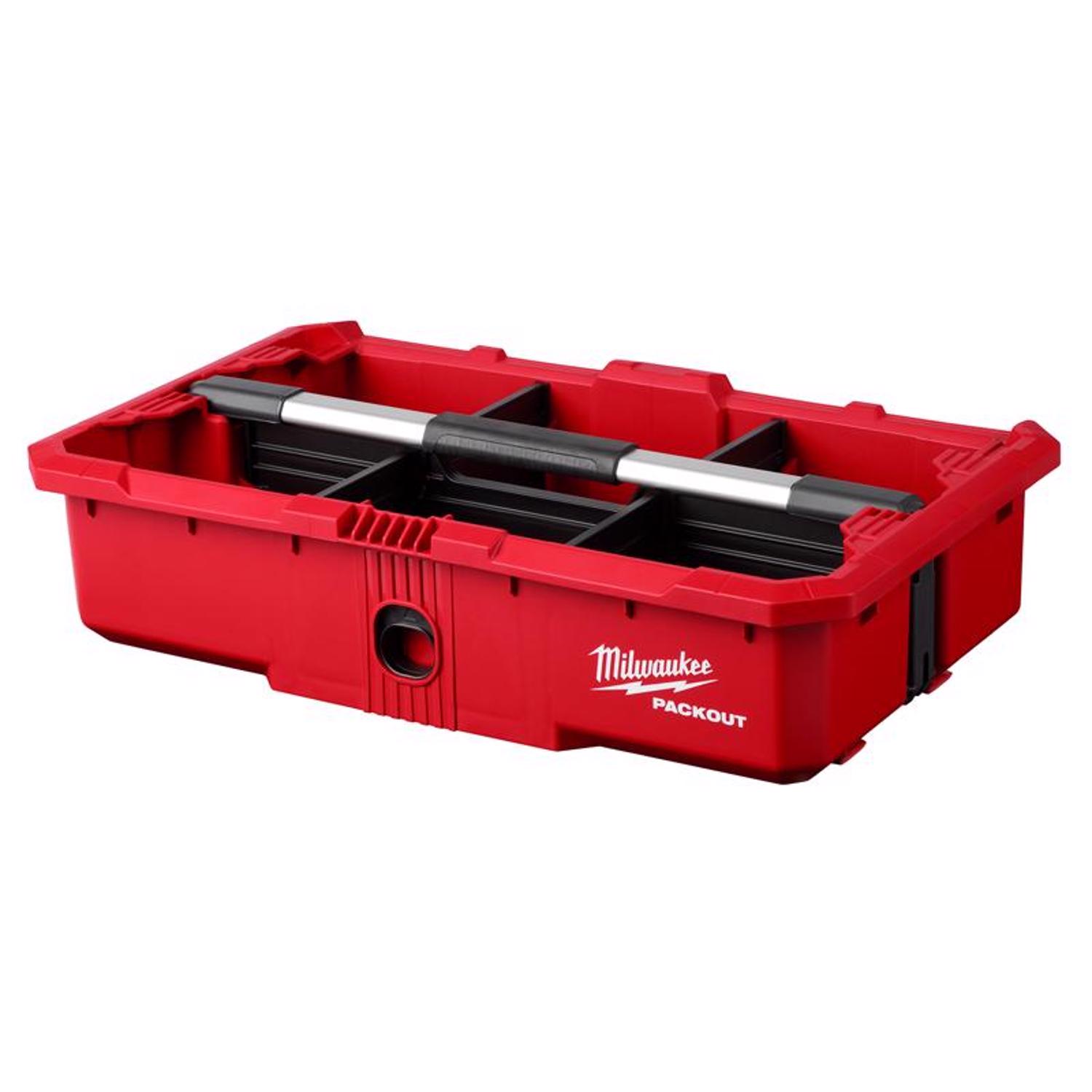 MW Packout 11.7 in. W X 5 in. H Garage Organizer Tool Tray Metal/Plastic 6 compartments Red