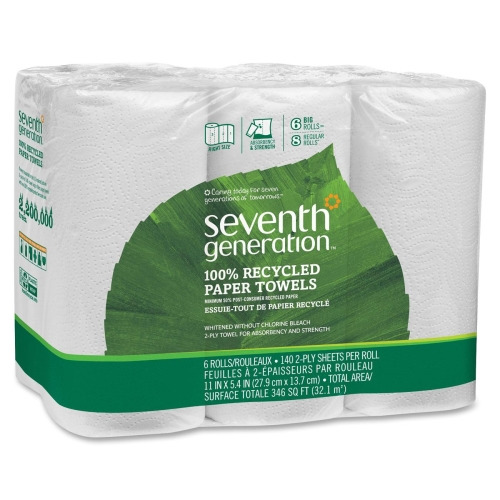 Seventh Generation 100 Pct Recycled Paper Towels  SEV13731