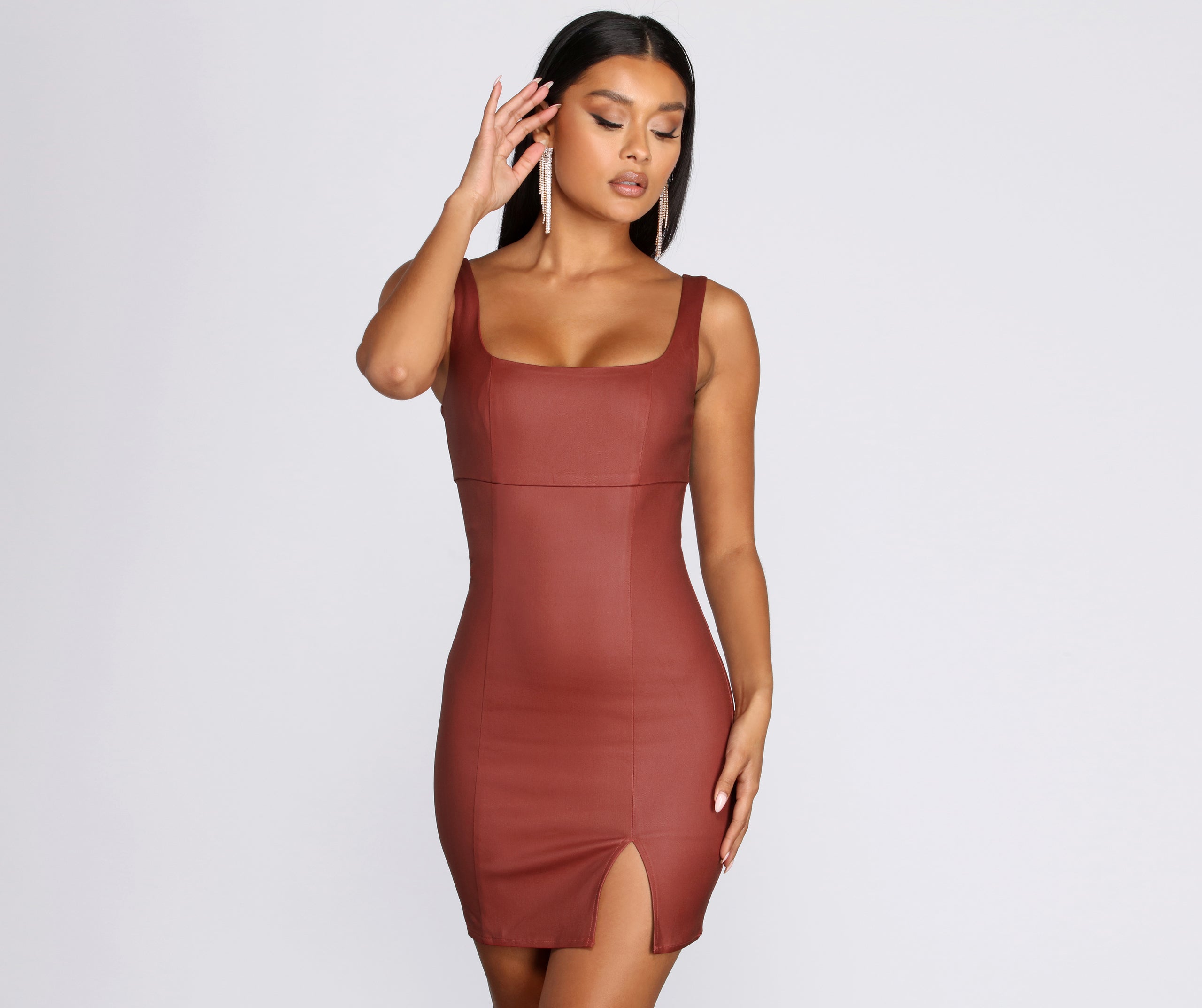 Who's That Girl Scoop Mini Dress