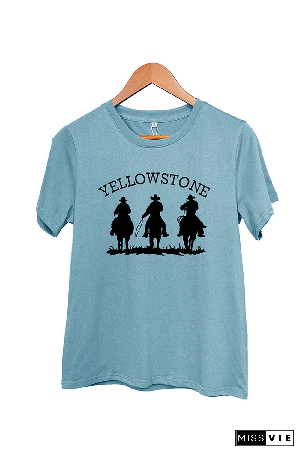 Yellowstone Cowboy Printed Short Sleeve Graphic Tee Wholesale