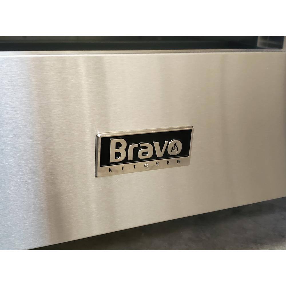 Bravo KITCHEN 36 in. 5 Burner Dual Fuel Range with Gas Stove and Electric Oven and True Convection Bake Function in Stainless Steel BV361RD