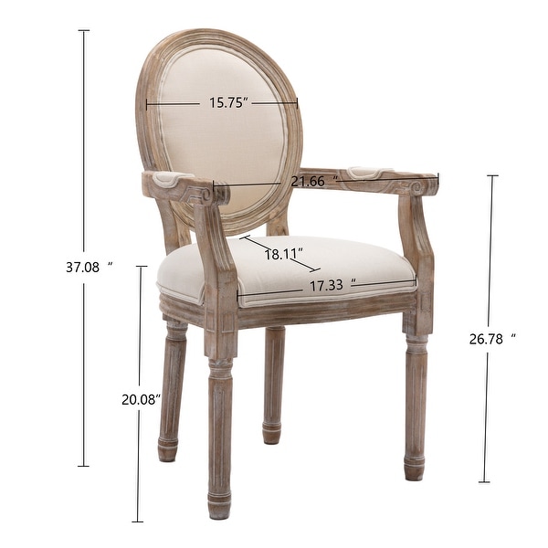 Upholstered Fabric Dining Armchair