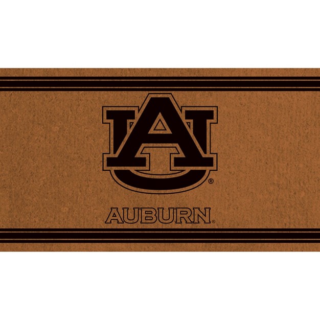 Evergreen Auburn University Logo Turf Mat Brown 28 X 16 Inches Indoor Outdoor Doormat