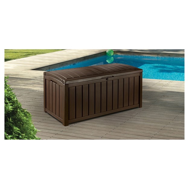 Glenwood 101 Gallon Outdoor Storage Box Brown Keter