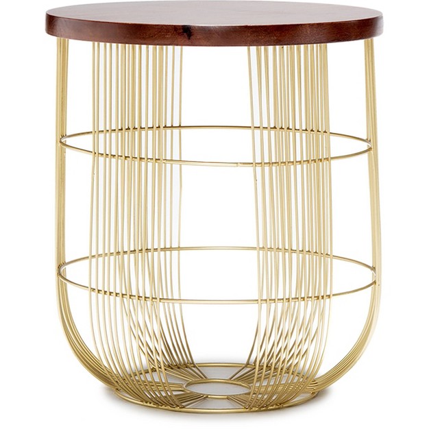 Maxwell Metal Side Table Gold Finch