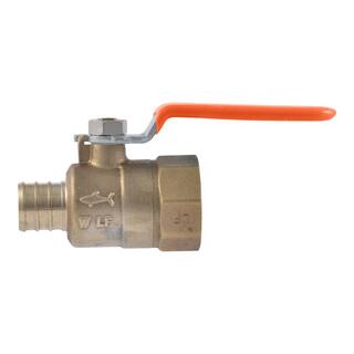 SharkBite 34 in. PEX Crimp x 34 in. FNPT Brass Female Threaded Ball Valve UC22186