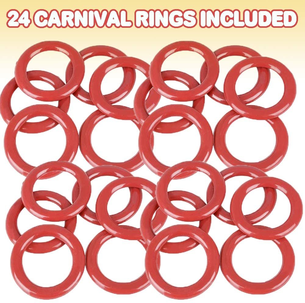 Gamie Plastic Carnival Rings Ring Toss Target Game Kids Game - Pack of 24