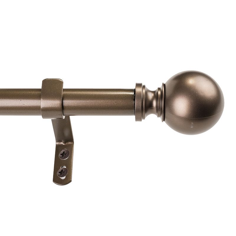 Decopolitan Ball Adjustable 1 Curtain Rod Set