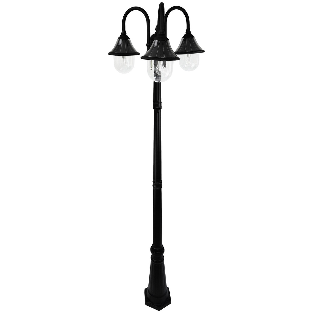 Orion Triple Head Lamp Post   Black   N/A