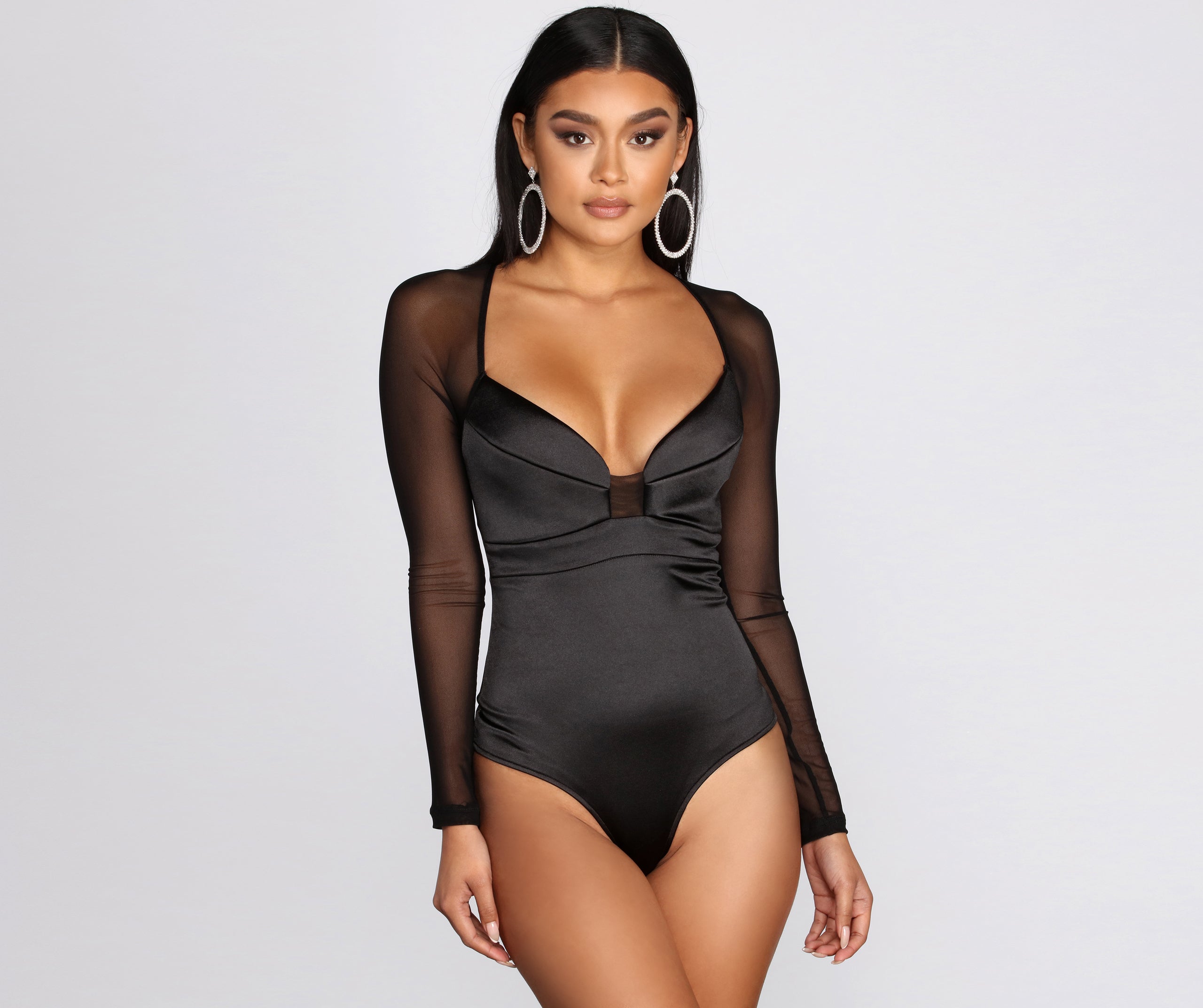 Major Sweetheart Satin Bodysuit