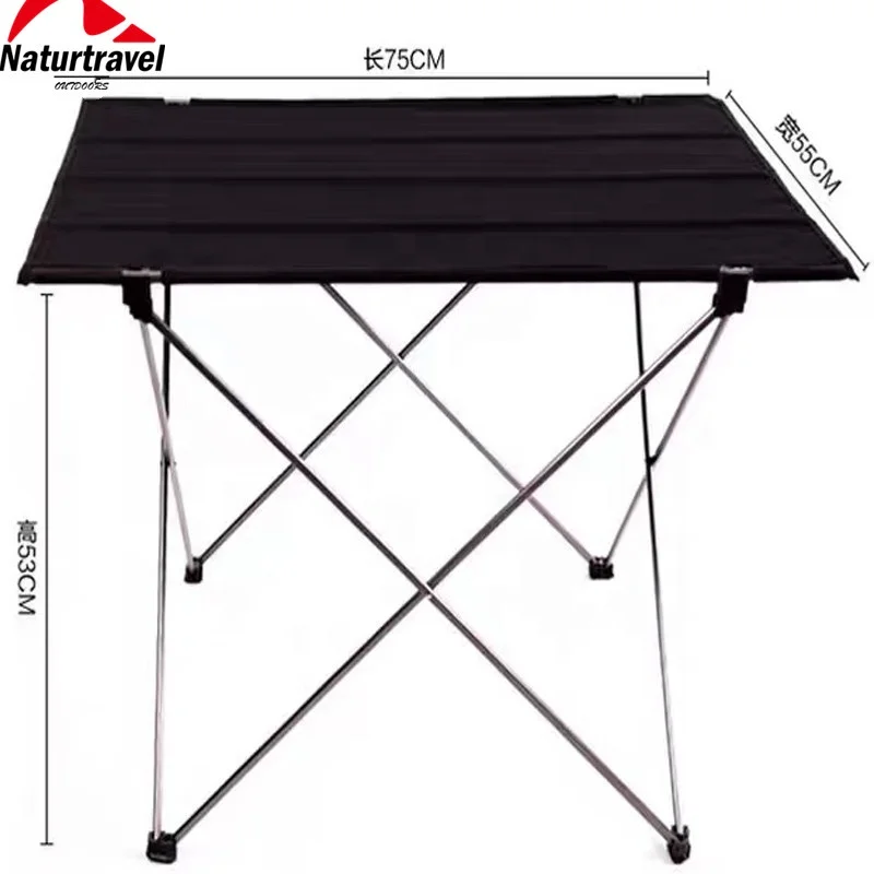 Naturtravel Portable Camping Desk Aluminum Table for Picnic Hiking Camping Beach Table Small Size Folding Picnic Table