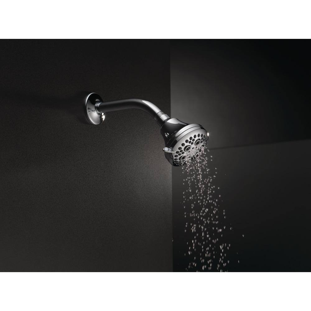 Delta 5-Spray Patterns 1.75 GPM 3.38 in. Wall Mount Fixed Shower Head in Chrome 52634-18-PK