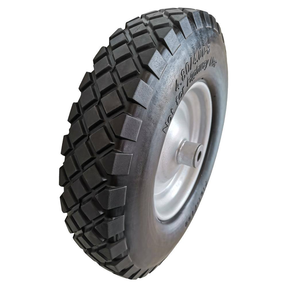 Husky 15.5 in. Flat Free Wheelbarrow Tire 15.5inch WHEEL