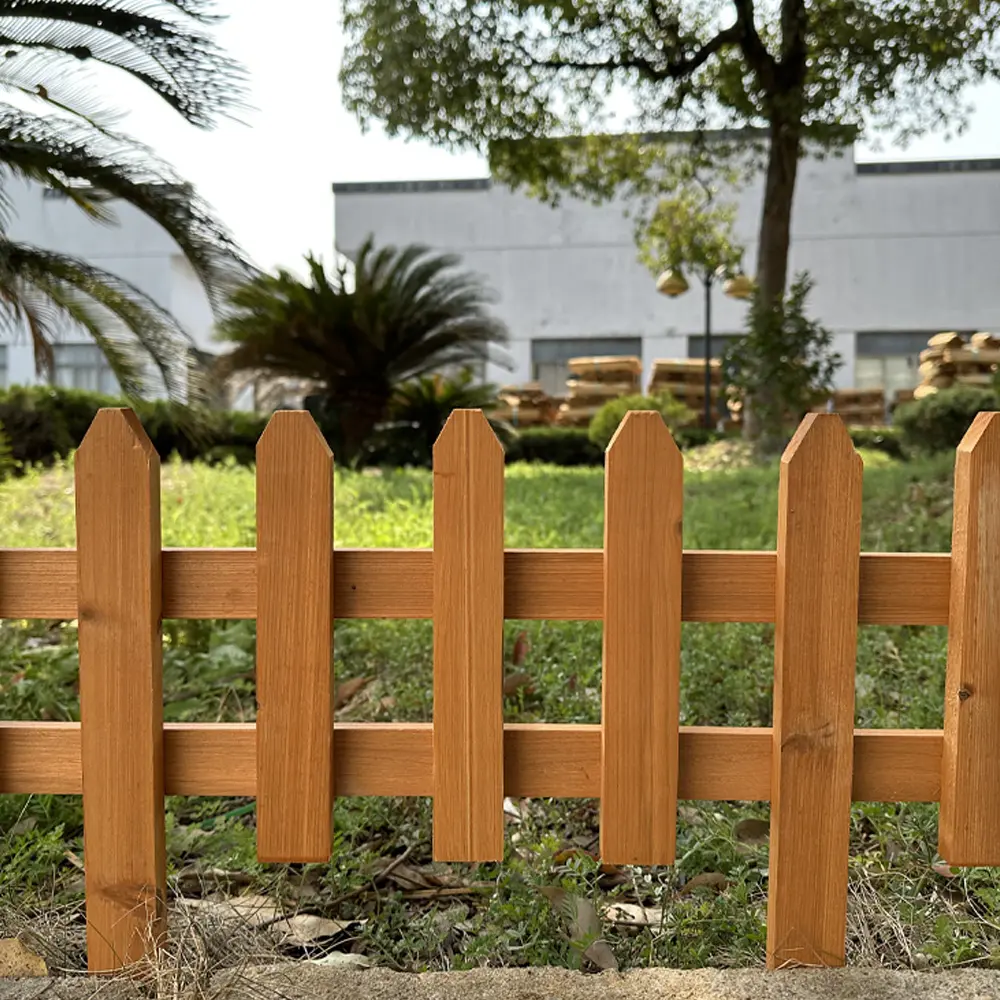 Factory direct supply garden fence decorative wall solid wooden garden fence border