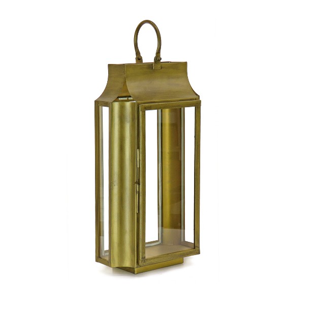 Hgtv Home Collection Slim Lantern Christmas Themed Home Decor Medium Gold 22 In