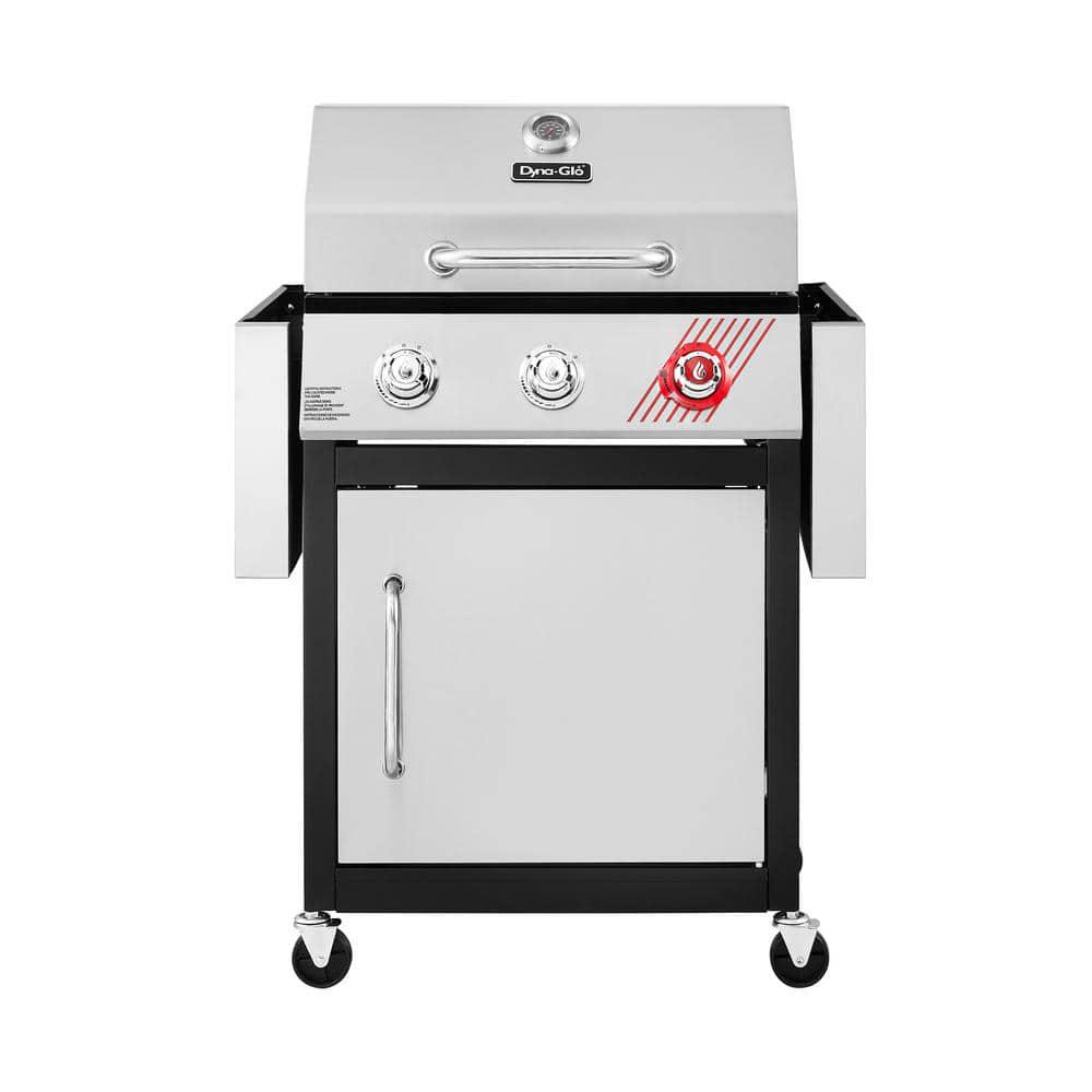 DynaGlo 3Burner Propane Gas Grill in Stainless Steel with TriVantage Multifunctional Cooking System