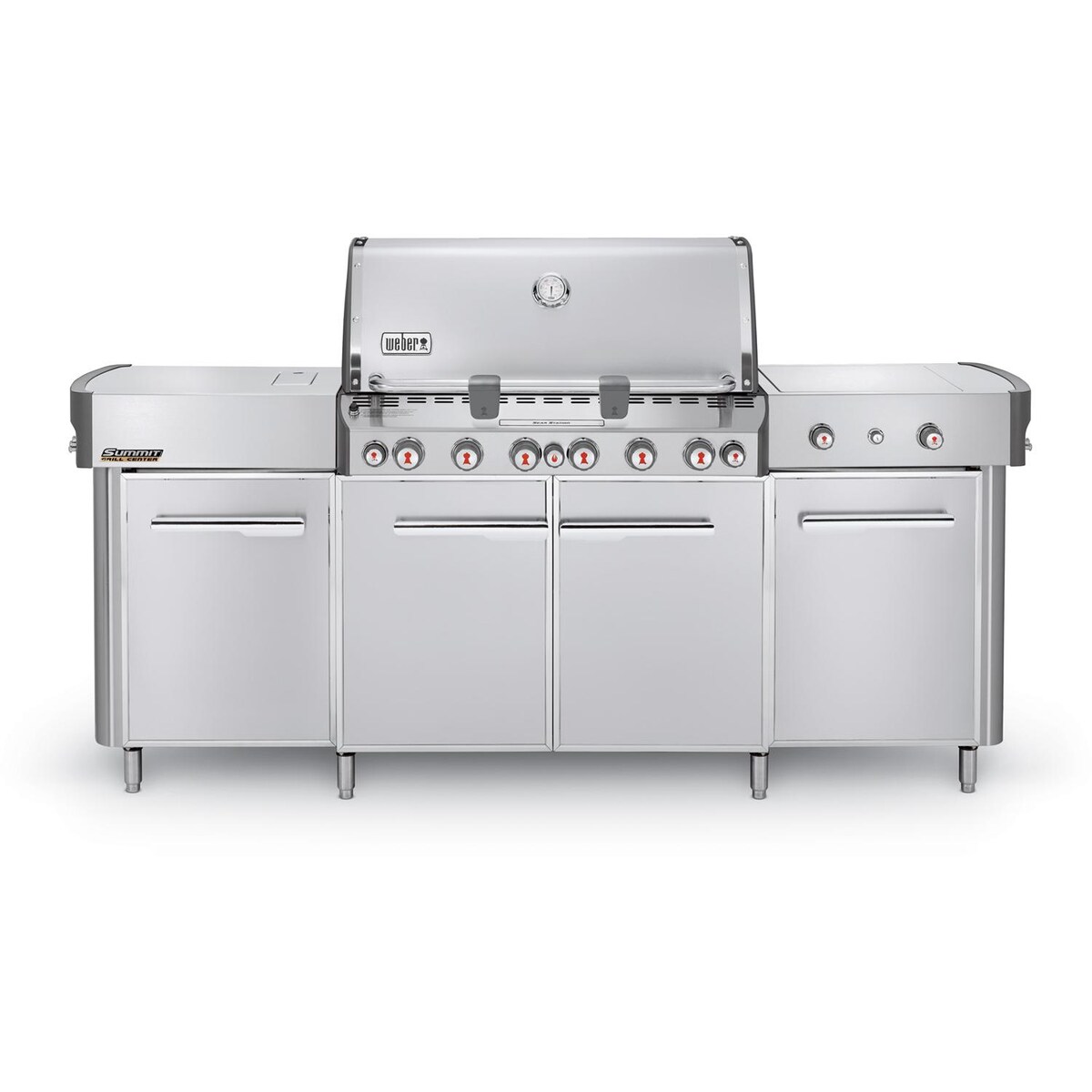 Weber Summit Grill Center Natural Gas Grill With Rotisserie， Sear Burner and Side Burner