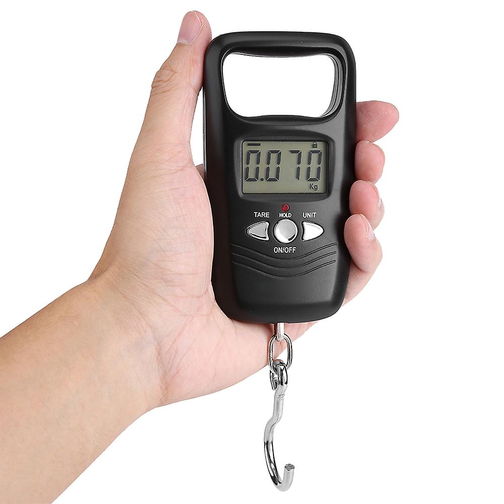 Weiheng 50kg Lcd Digital Hanging Luggage Electronic Pocket Hook Scale With Backlight (black)