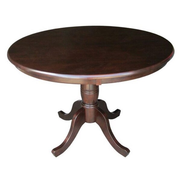 Round 36inch Solid Wood Kitchen Dining Table in Rich Mocha