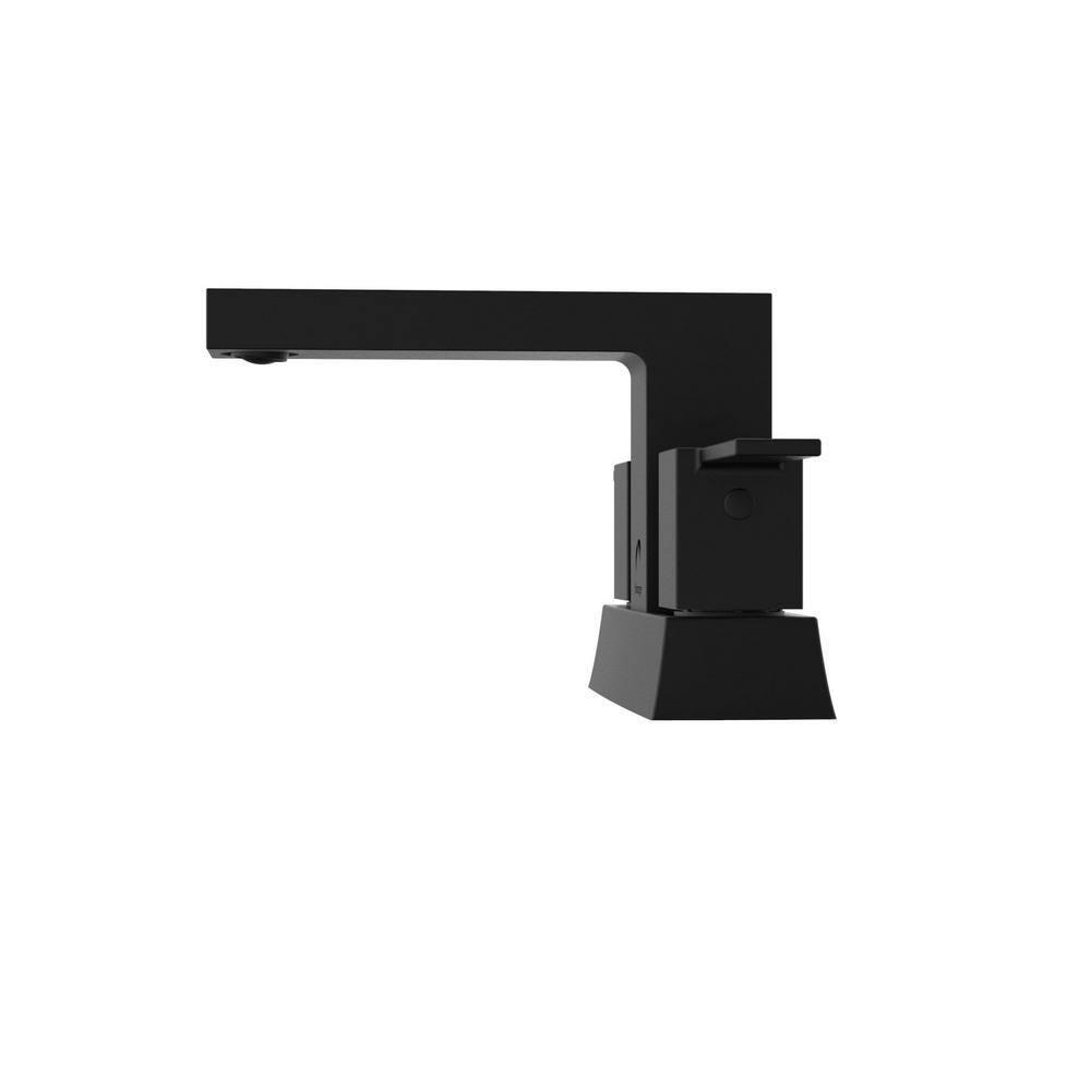 KEENEY Belanger 4 in Centerset 2Handle Bathroom Faucet with PopUp Drain in Matte Black