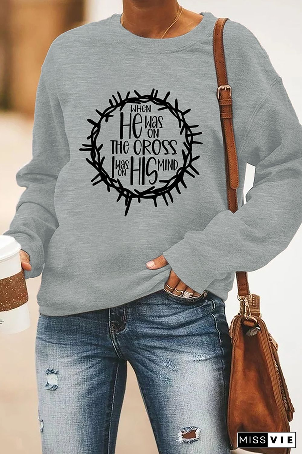 He is on the cross, Christian Sweatshirt Wholesale