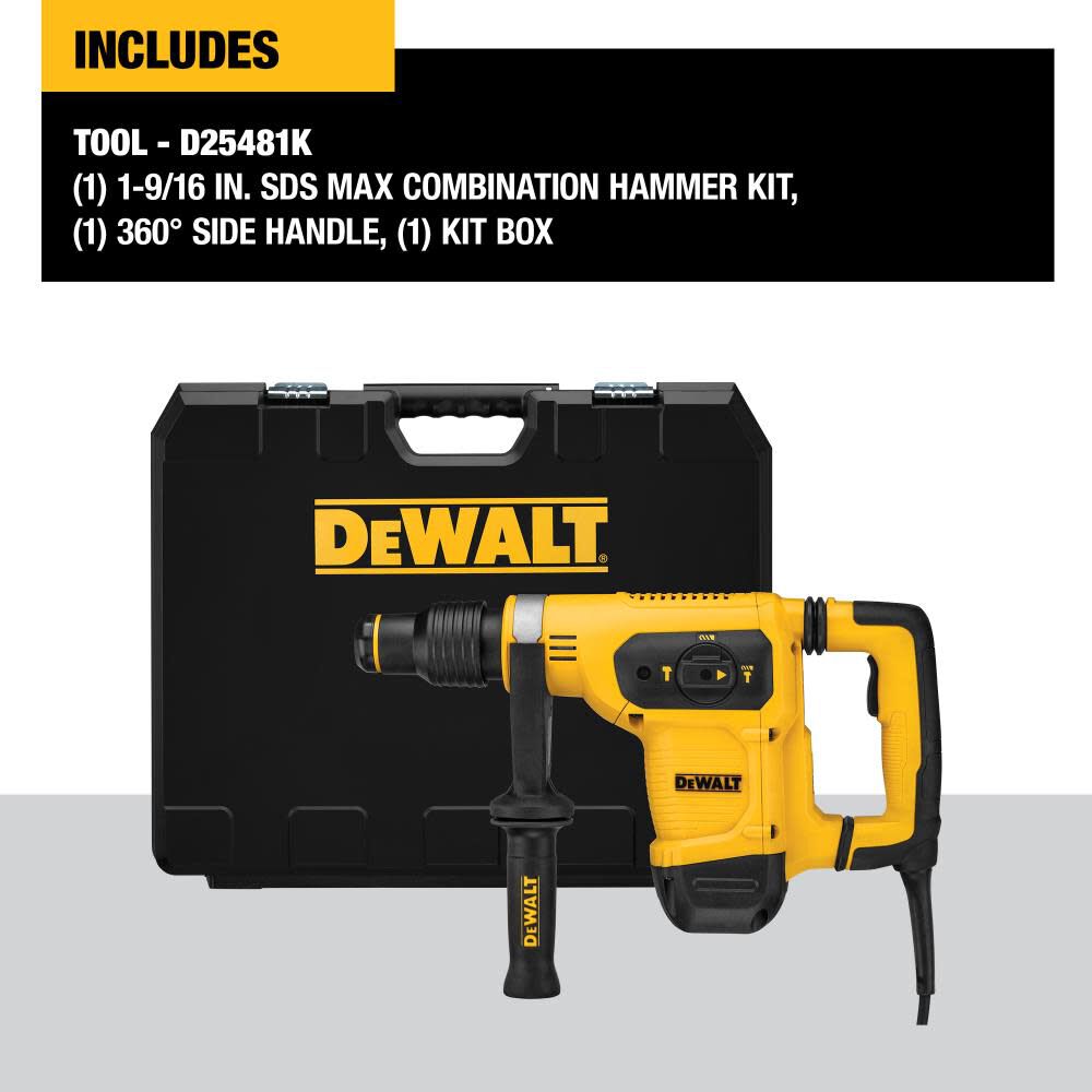 DEWALT SDS Max Combination Hammer 1 9/16" D25481K from DEWALT