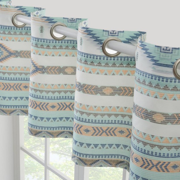 Phoenix Window Valance 84in X 16in 1in Turquoise By Barefoot Bungalow