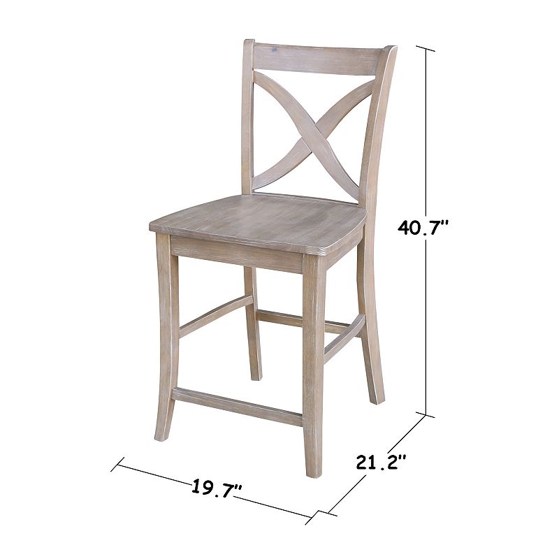 International Concepts Cosmo Crossback Wood Counter Stool