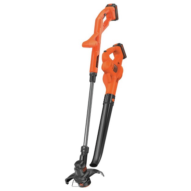 Black amp Decker Lcc222 20v Max Lithium ion Cordless String Trimmer And Sweeper Combo Kit With 2 Batteries 1 5 Ah